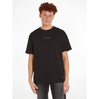 Tommy Jeans Plus T-Shirt »TJM REG S NEW CLASSICS TEE EXT«, mit Schriftzug, Gr. XXL, Black, , 51847411-XXL