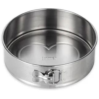 Immer Backform Edelstahl Kuchenform Springform, unbeschichtet PFAS-frei aus 18/8-Edelstahl Spülmaschinenfest, 25 cm