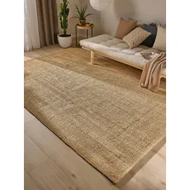 benuta pure Juteteppich, Natur, Textil, Beton Optik, Rechteckig, 160x230 cm, Oeko-Tex® Standard 100, für Fußbodenheizung geeignet, Teppiche & Böden, Teppiche