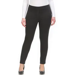 Jerseyhose KJBRAND "Jenny", Damen, Gr. 44, N-Gr, grau (anthrazit), Jersey, Obermaterial: 68% Viskose, 27% Polyamid, 5% Elasthan, casual, figurbetont, Hosen, mit elastischem Schlupfbund