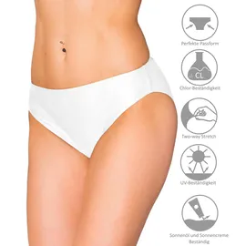 Aquarti Bikini-Hose Damen Weiß 40
