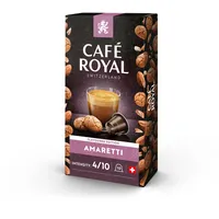 Café Royal Amaretti Flavoured 100 Kapseln für Nespresso Kaffee Maschine - 4/10 Intensität - UTZ-zertifiziert Kaffeekapseln aus Aluminium