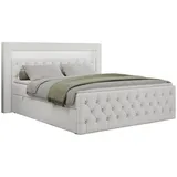 MKS Boxbett, GOLD-9 Led, 120/200 Weiß Kunstleder - H4