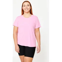 T-Shirt Damen Fitness grosse Grössen - 120 L rosa bonbonrosa 3XL