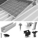 K2 Systems MultiRail CSM Set S-Dome 6 auf Trapez Schrägdach/Flachdach für Wellblech S Aufständerung für 12 Module