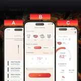 Fleischthermometer, wasserdicht, -20 °C bis +300 °C, kabellos, Bluetooth