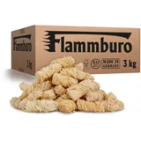 FLAMMBURO Grillanzünder Anzündwolle - Öko-Anzünder als Grillanzünder und Kaminanzünder, 3 kg, NACHHALTIGKEIT 100%: Produkt aus nachwachsenden Rohstoffen