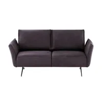 KOINOR Ledersofa Vineto ¦ lila/violett ¦ Maße (cm): B: 176 H: 110 T: 88.0