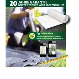 HEISSNER Teichfolie 6x6m = 36 m2 zugeschnitten