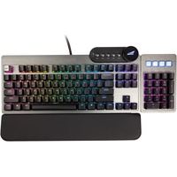 Mountain Everest Max - MX Brown (ANSI QWERTY US English Layout RGB-LED-Beleuchtung grau) Tastatur - mit Mediendock - Hintergrundbeleuchtung - USB-C - - USA - Tastenschalter: CHERRY - gunmetal-grau (MG-EVK1G-CO1-US)