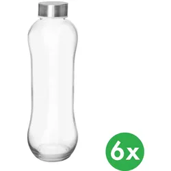 Glasflasche mit Deckel 0,6 l, 6er-Pack