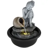 GLOBO LIGHTING Dekolicht FONTANA, LED fest integriert, Warmweiß, Brunnen/grau/schwarz/antik/Zimmerbrunnen schwarz