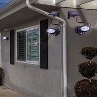 Wandstrahler Bewegungsmelder Solarlampe LED Außenleuchte Terrassenlampe 3er Set