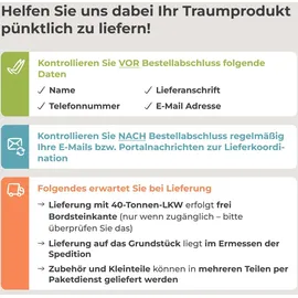 FinnTherm Fasssauna Carrie 2 Sitzbänke aus Holz Wandstärke 42 mm