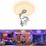 YARDIN LED Deckenleuchte Dimmbar Sternenhimmel Flach Deckenbeleuchtung mit APP-Steuerung, und Fernbedienung für Schlafzimmer Kinderzimmer Wohnzimmer