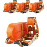 Baumarktplus 4x Spanngurt Ratschen Zurrgurt 10m 4t 4000kg 4to TÜV/GS ORANGE 2-tlg.