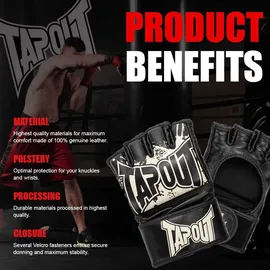 TapouT Pro Mma Mma-kampfhandschuh - Black / Ecru - XL