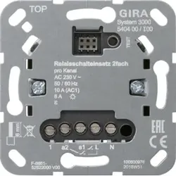 Gira Relaisschalteinsatz 2fach S3000 540400