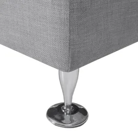 Beliani Sofa 7-Sitzer ROTUNDE Stoff Hellgrau