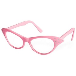 Metamorph Kostüm 50er Brille pink rosa