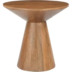 Beistelltisch SIT "MANGO NATURAL", beige (natur, natur, natur), B:60cm H:60cm T:60cm, Tische, mit rundem Sockelfuß