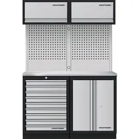 Kraftwerk Mobilio 2er Kombi Oberschrank, Edelstahl