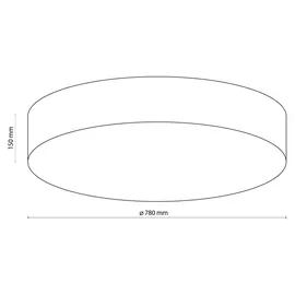 TK Lighting RONDO 6-flg. 80 cm schwarz