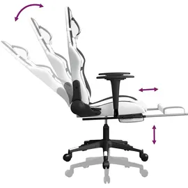 vidaXL Gaming-Stuhl Kunstleder Weiß