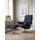 Stressless Relaxsessel STRESSLESS Mayfair Sessel Gr. Leder PALOMA, Cross Base Wenge, Rela x funktion-Drehfunktion-PlusTMSystem-Gleitsystem-BalanceAdaptTM, B/H/T: 92 cm x 103 cm x 79 cm, blau (shadow blue paloma) Lesesessel und Relaxsessel