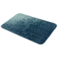 ANRO Badematte Badezimmerteppich Badteppich rutschfest Badvorleger weich waschbar Hochflor Clara Blau 50x80cm
