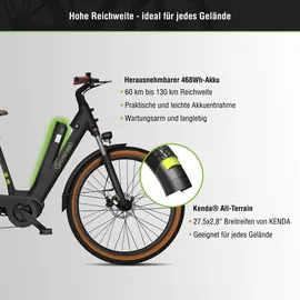 Sachsenrad C5 Centro 27,5 Zoll RH 48 cm Damen schwarz