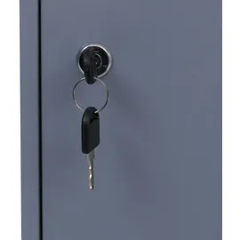 Mendler Schließfachschrank Stahl 90x38x45 cm grau