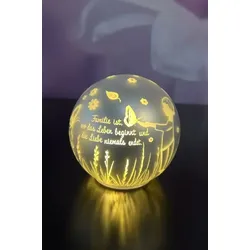 Lichtkugel Roviano Familie silber 15cm LED