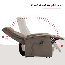 Duo Collection TV-Sessel - dunkelbraun - mit Aufstehhilfe