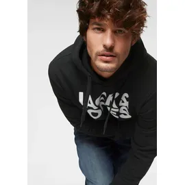 JACK & JONES Hoodie bedruckt schwarz XS