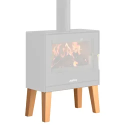 Standfuß JUSTUS "Dias", braun (buchefarben), B:5cm H:29,6cm L:5cm, Holz, Standfüße, Buche, für Kaminofen Dias