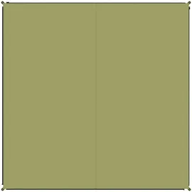 Bent Zip-Carpet Uni Moos 250 x 250 cm
