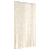 VidaXL Fliegenvorhang Beige und Weiß 100x230 cm Chenille