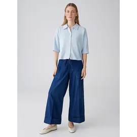 Opus Strickshirt aus Viskose-Mix mit Polokragen Modell 'Sitrica', Hellblau, 38