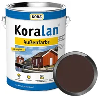 Kora Koralan Außenfarbe Wetterschutzfarbe dunkelbraun, 0.75 Liter