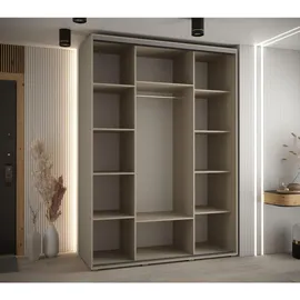 möbel kryspol Schwebetürenschrank Dakota 180 x 235,2 x 60 cm Schwarz