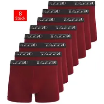Tazzio Boxershorts unifarben Bordeaux M 8er Pack