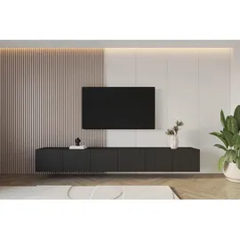 altdecor NOA-2 Lowboard 300 cm Schwarz Holz