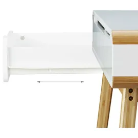 Relaxdays Schreibtisch mit Schubladen, in weiß