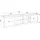 SKRAUT HOME Lowboard 207x50x37 cm Dunkler Eiche/Schwarz Holzwerkstoff