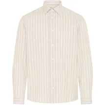 CASUAL FRIDAY Langarmhemd gestreift beige L