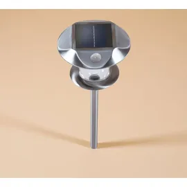 esotec Solarleuchte Edelstahl H38cm inkl. Bewegungsmelder silber