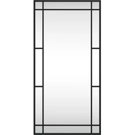 vidaXL Wandspiegel Schwarz 40x80 cm Rechteckig Eisen