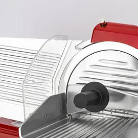 h.koenig Elektrischer Allesschneider MSX254, professionell, Schnitt 0-12 mm,Klinge 25 cm, eingebauter Schärfer, 282 rpm, Rot