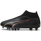 Puma Ultra Match+ LL FG/AG Soccer Shoe, Black-Copper Rose, 43